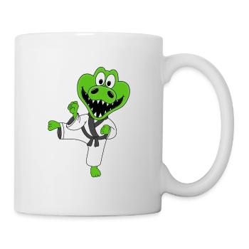 KROKODIL - KARATE - JUDO - SPORT - TIER - Tasse - Weiß - Rechts