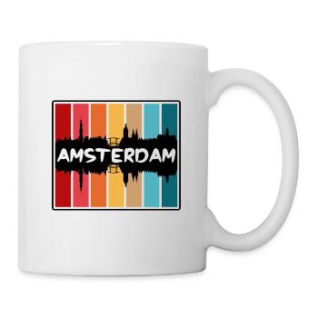 Amsterdam Niederlande Skyline Silhouette Reisen So - Tasse - Weiß - Rechts