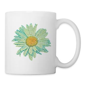 Illustration de la mosaïque de fleurs d’oie - Mug blanc - blanc - Droite