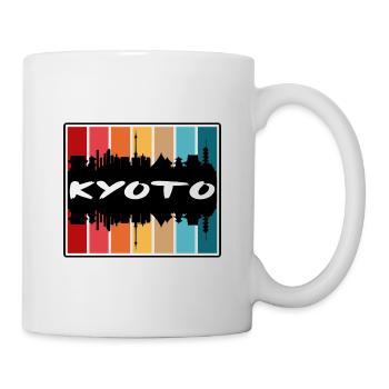 Kyoto Japan Skyline Silhouette Reise Souvenir - Tasse - Weiß - Rechts