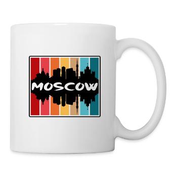 Moscou Russie Skyline Silhouette Souvenir de voyage - Mug blanc - blanc - Droite
