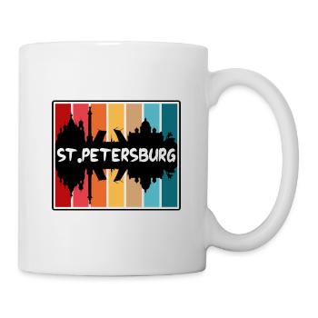 Saint-Pétersbourg Russie Skyline Silhouette Travel Sou - Mug blanc - blanc - Droite