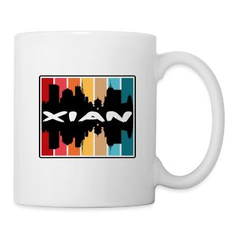Xian China Skyline Silhouette Souvenir de voyage - Mug blanc - blanc - Droite