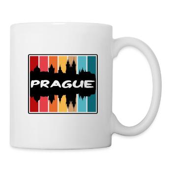 Prag Tschechien Skyline Silhouette Reise Souvenir - Tasse - Weiß - Rechts