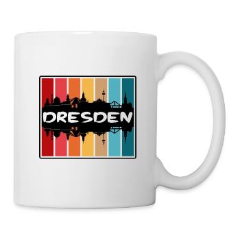 Dresde Allemagne Skyline Silhouette Souvenir de voyage - Mug blanc - blanc - Droite