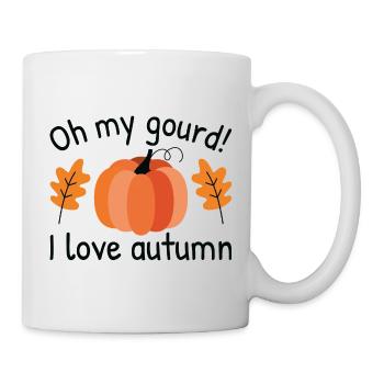 Oh ma gourde j’adore l’automne - Mug blanc - blanc - Droite