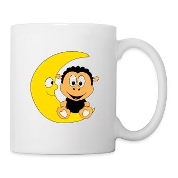 SCHWARZES SCHAF - MOND - TIER - KIND - BABY - Tasse - Weiß - Rechts
