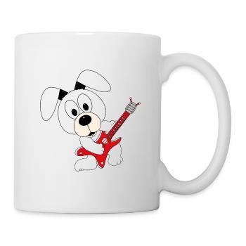 HUND - GITARRE - MUSIK - TIER - KIND - BABY - Tasse - Weiß - Rechts