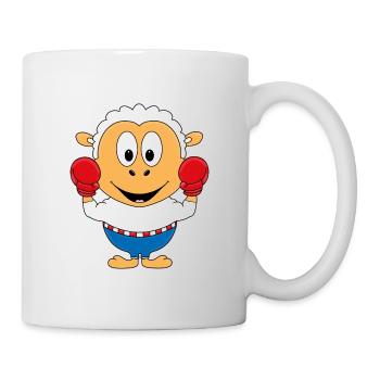SCHAF - BOXER - BOXEN - SPORT - TIER - KIND - BABY - Tasse - Weiß - Rechts