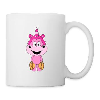EINHORN - KOFFER - REISE - URLAUB - FERIEN - Tasse - Weiß - Rechts