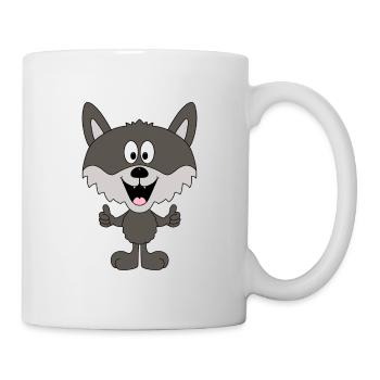 WOLF - TIER - KIND - BABY - TIERISCH - GUT - Tasse - Weiß - Rechts