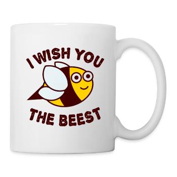 Je vous souhaite le Beest, Bee Pun, je vous souhaite le meilleur - Mug blanc - blanc - Droite