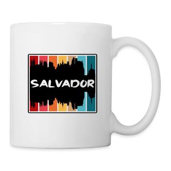 Salvador Brasilien Skyline Silhouette Reise Souvenir - Tasse - Weiß - Rechts