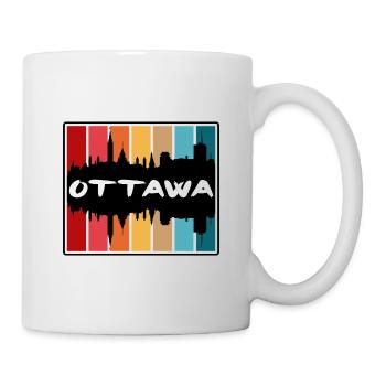 Ottawa Canada Skyline Silhouette Souvenir de voyage - Mug blanc - blanc - Droite
