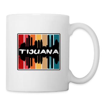 Tijuana Mexico Skyline Silhouette Travel Souvenir - Mug - white - Right