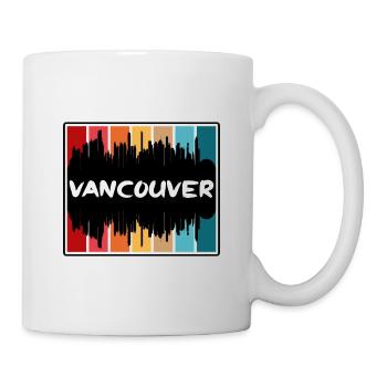 Vancouver Canada Skyline Silhouette Travel Souveni - Mug blanc - blanc - Droite