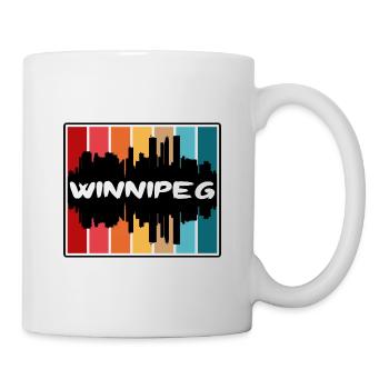 Winnipeg Canada Skyline Silhouette Souvenir de voyage - Mug blanc - blanc - Droite