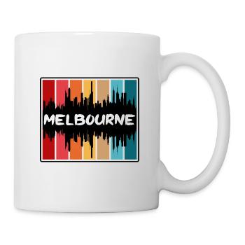 Melbourne Australie Skyline Silhouette Souv de voyage - Mug blanc - blanc - Droite