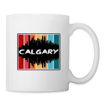 Calgary Canada Skyline Silhouette Travel Souvenir - Mug - white - Right