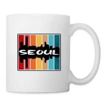 Seoul South Korea Skyline Silhouette Travel Souven - Mug - white - Right
