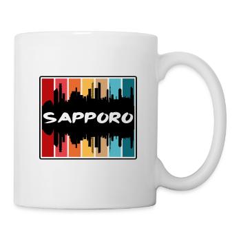 Sapporo Japan Skyline Silhouette Reise Souvenir - Tasse - Weiß - Rechts