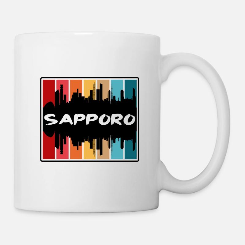 Sapporo Japan Skyline Silhouette Reise Souvenir - Tasse - Weiß