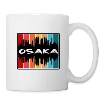 Osaka Japan Skyline Silhouette Reise Souvenir - Tasse - Weiß - Rechts