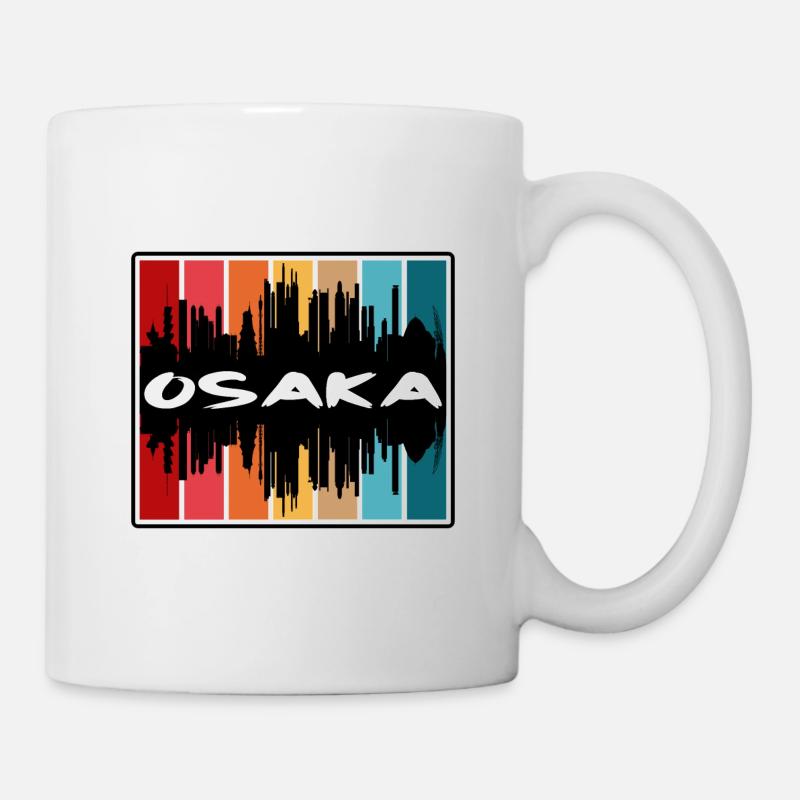 Osaka Japan Skyline Silhouette Reise Souvenir - Tasse - Weiß