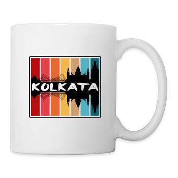Kolkata Inde Skyline Silhouette Souvenir de voyage - Mug blanc - blanc - Droite