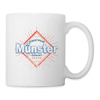 Münster Deutschland Stadt Skyline Heimat Liebe - Tasse - Weiß - Rechts