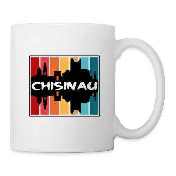 Chisinau Moldawien Skyline Silhouette Reise Souveni - Tasse - Weiß - Rechts