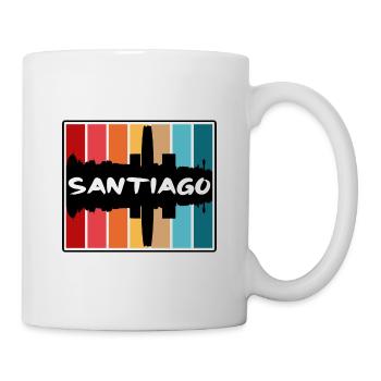 Santiago Chile Skyline Silhouette Reise Souvenir - Tasse - Weiß - Rechts