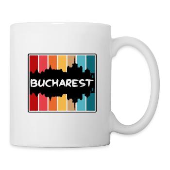 Bucharest Romania Skyline Silhouette Travel Souven - Mug - white - Right
