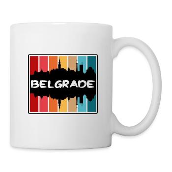 Belgrade Serbie Skyline Silhouette Souvenir de voyage - Mug blanc - blanc - Droite