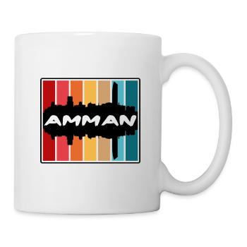 Amman Jordan Skyline Silhouette Souvenir de voyage - Mug blanc - blanc - Droite