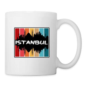 Istanbul Turkey Skyline Silhouette Travel Souvenir - Mug - white - Right