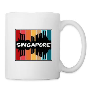 Singapour Singapour Skyline Silhouette Souv de voyage - Mug blanc - blanc - Droite