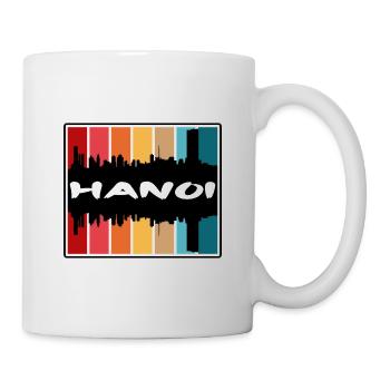 Hanoi Vietnam Skyline Silhouette Reise Souvenir - Tasse - Weiß - Rechts