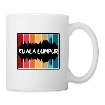 Kuala Lumpur Malaysia Skyline Silhouette Travel So - Mug - white - Right