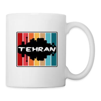 Tehran Iran Skyline Silhouette Travel Souvenir - Mug - white - Right