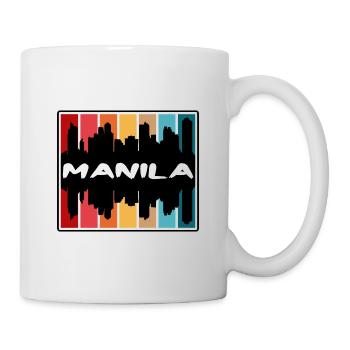 Manila Philippinen Skyline Silhouette Reisen Souve - Tasse - Weiß - Rechts