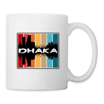 Dhaka Bangladesch Skyline Silhouette Reise Souveni - Tasse - Weiß - Rechts