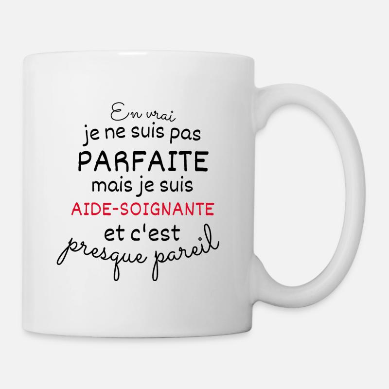 Pas Parfaite Mais Aide Soignante - Mug blanc - blanc