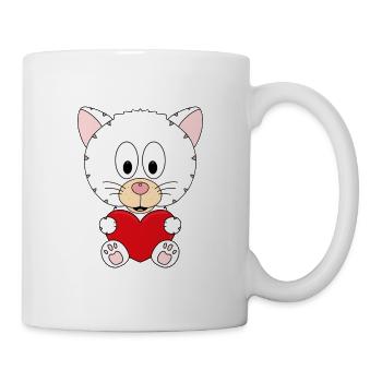 KATZE - KATER - LIEBE - LOVE - TIER - BABY - Tasse - Weiß - Rechts