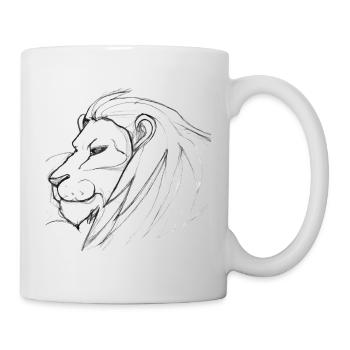 Dessin du lion - Mug blanc - blanc - Droite