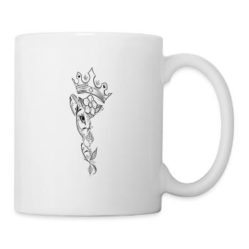 Lioness ornamental animal art - Mug - white - Right