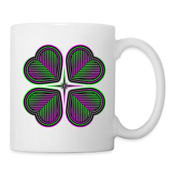 Four-leaf clover of hearts - 2 - Mug - white - Right