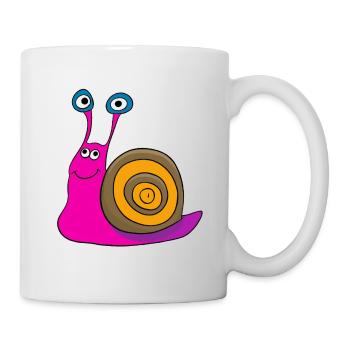 Drôle d’escargot - Mug blanc - blanc - Droite