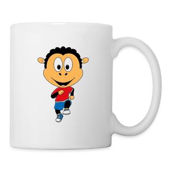 SCHWARZES SCHAF - JOGGEN - SPORT - FITNESS - Tasse - Weiß - Rechts