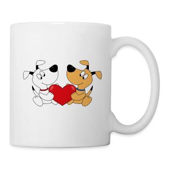 HUNDE - LIEBE - HERZ - TIERE - TIERLIEB - LOVE - Tasse - Weiß - Rechts